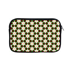 Pattern Flowers White Green Apple Macbook Pro 13  Zipper Case by HermanTelo