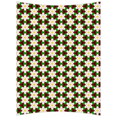 Pattern Flowers White Green Back Support Cushion