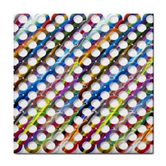 Rings Geometric Circles Random Tile Coasters by HermanTelo