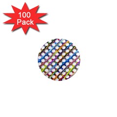 Rings Geometric Circles Random 1  Mini Magnets (100 Pack)  by HermanTelo