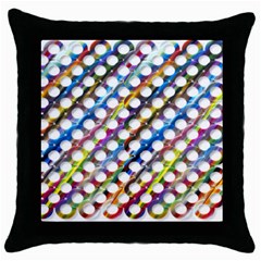 Rings Geometric Circles Random Throw Pillow Case (black) by HermanTelo