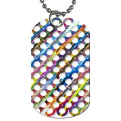 Rings Geometric Circles Random Dog Tag (one Side) by HermanTelo