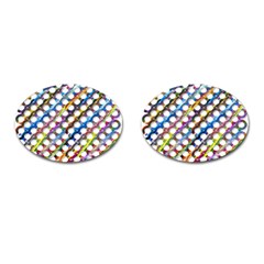 Rings Geometric Circles Random Cufflinks (oval)