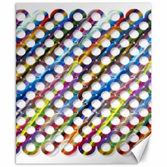 Rings Geometric Circles Random Canvas 8  X 10  by HermanTelo