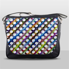 Rings Geometric Circles Random Messenger Bag by HermanTelo