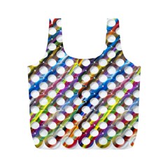 Rings Geometric Circles Random Full Print Recycle Bag (m) by HermanTelo