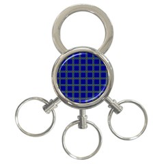 Background Pattern Design Geometric 3-ring Key Chain by Sudhe