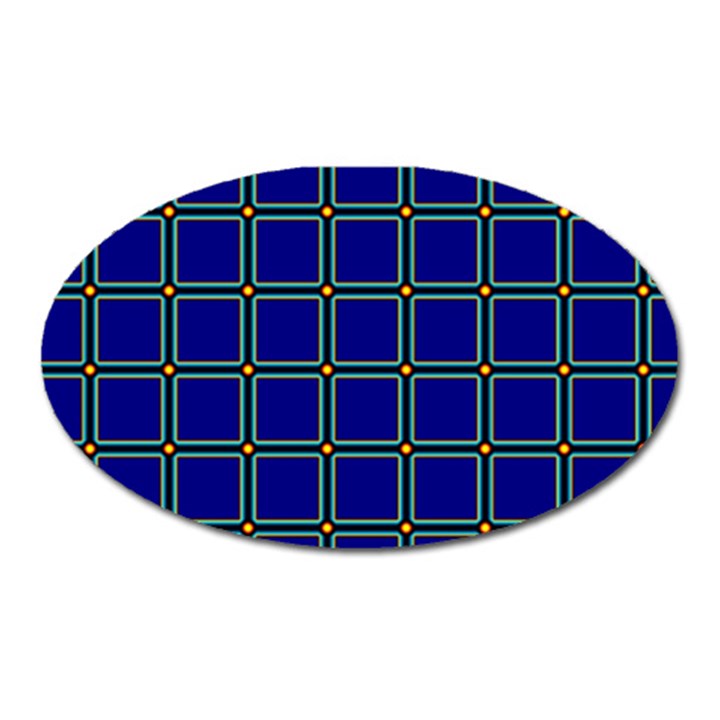 Background Pattern Design Geometric Oval Magnet