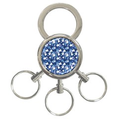 White Flowers Summer Plant 3-ring Key Chain by HermanTelo