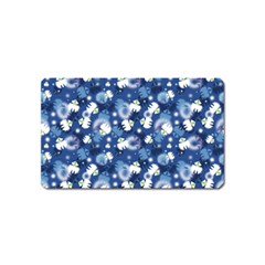 White Flowers Summer Plant Magnet (name Card)