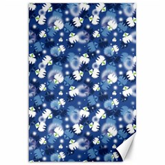 White Flowers Summer Plant Canvas 20  X 30 