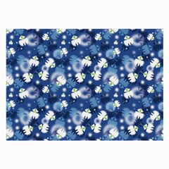 White Flowers Summer Plant Large Glasses Cloth