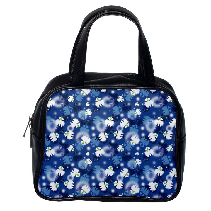 White Flowers Summer Plant Classic Handbag (One Side)