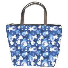 White Flowers Summer Plant Bucket Bag