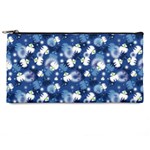 White Flowers Summer Plant Pencil Cases Front