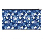 White Flowers Summer Plant Pencil Cases Back