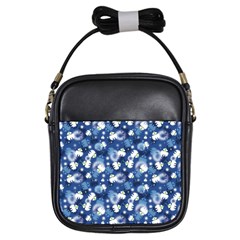 White Flowers Summer Plant Girls Sling Bag by HermanTelo