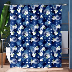 White Flowers Summer Plant Shower Curtain 60  X 72  (medium) 