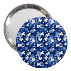 White Flowers Summer Plant 3  Handbag Mirrors