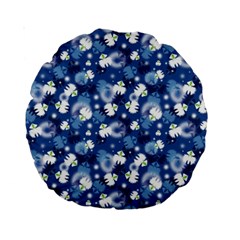 White Flowers Summer Plant Standard 15  Premium Round Cushions