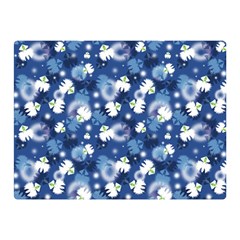 White Flowers Summer Plant Double Sided Flano Blanket (mini) 