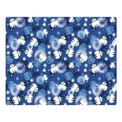 White Flowers Summer Plant Double Sided Flano Blanket (large) 