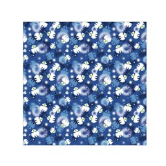 White Flowers Summer Plant Small Satin Scarf (square)