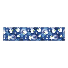 White Flowers Summer Plant Velvet Scrunchie