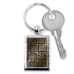 Geometric Pattern   Seamless Luxury Gold Vector Key Chain (rectangle) by Sudhe