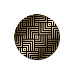 Geometric Pattern   Seamless Luxury Gold Vector Rubber Coaster (round)  by Sudhe