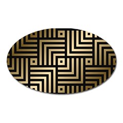 Geometric Pattern   Seamless Luxury Gold Vector Oval Magnet by Sudhe