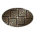 Geometric Pattern   Seamless Luxury Gold Vector Oval Magnet Front