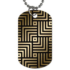 Geometric Pattern   Seamless Luxury Gold Vector Dog Tag (one Side) by Sudhe