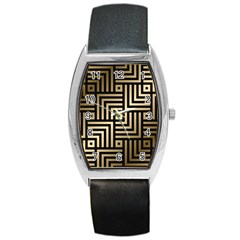 Geometric Pattern   Seamless Luxury Gold Vector Barrel Style Metal Watch by Sudhe