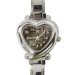 Geometric Pattern   Seamless Luxury Gold Vector Heart Italian Charm Watch by Sudhe