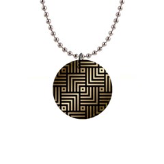 Geometric Pattern   Seamless Luxury Gold Vector 1  Button Necklace by Sudhe