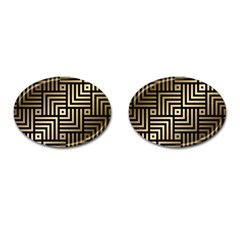 Geometric Pattern   Seamless Luxury Gold Vector Cufflinks (oval) by Sudhe