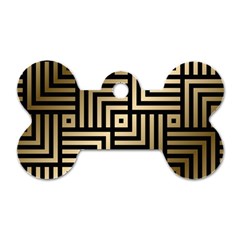 Geometric Pattern   Seamless Luxury Gold Vector Dog Tag Bone (two Sides) by Sudhe