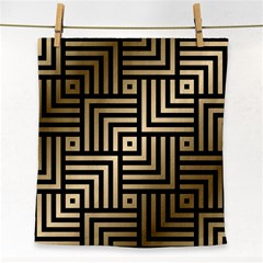 Geometric Pattern   Seamless Luxury Gold Vector Face Towel by Sudhe