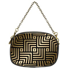 Geometric Pattern   Seamless Luxury Gold Vector Chain Purse (one Side) by Sudhe