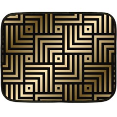 Geometric Pattern   Seamless Luxury Gold Vector Fleece Blanket (mini) by Sudhe