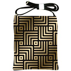 Geometric Pattern   Seamless Luxury Gold Vector Shoulder Sling Bag by Sudhe