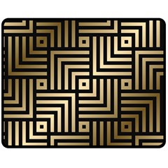 Geometric Pattern   Seamless Luxury Gold Vector Fleece Blanket (medium)  by Sudhe