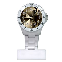 Geometric Pattern   Seamless Luxury Gold Vector Plastic Nurses Watch by Sudhe