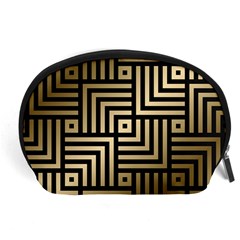 Geometric Pattern   Seamless Luxury Gold Vector Accessory Pouch (large) by Sudhe