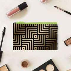 Geometric Pattern   Seamless Luxury Gold Vector Cosmetic Bag (xs) by Sudhe