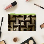 Geometric Pattern   Seamless Luxury Gold Vector Cosmetic Bag (XS) Front