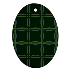 Background Pattern Design Geometric Green Ornament (oval) by Sudhe