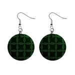 Background Pattern Design Geometric Green Mini Button Earrings Front