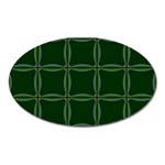 Background Pattern Design Geometric Green Oval Magnet Front